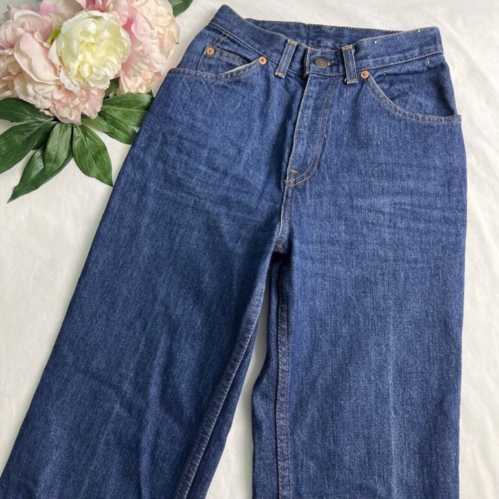 Levi's VTG 80's Orange Tab California Straight Jean Sz 24 High Rise Denim Blue
